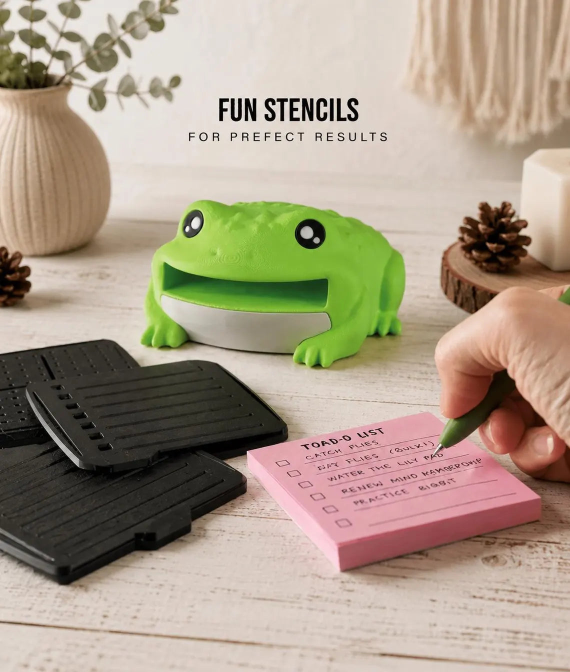 ๐ Cute Sticky Note Dispenser | Animal Shape Desk Decor with Pen Rest