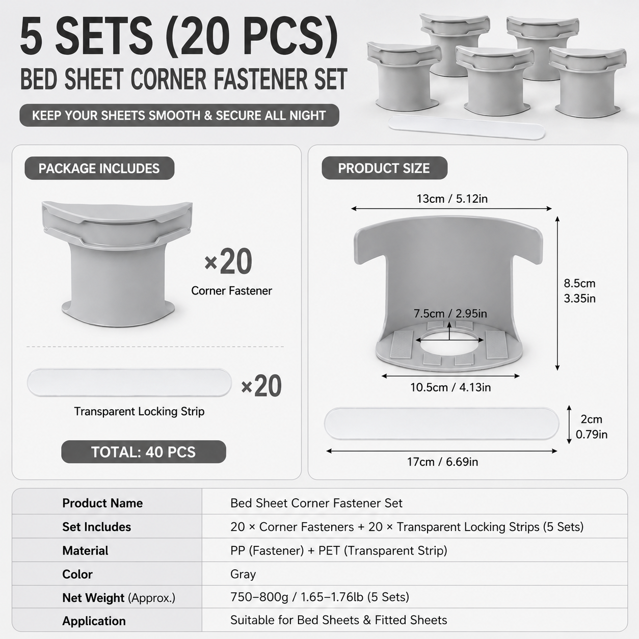 ๐๏ธBed Sheet Corner Fastener | 4-Piece Set for Smoother, Tidier Beds