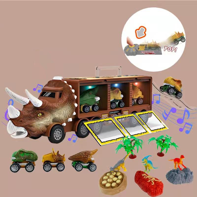 π¦ Dinosaur Transport Truck Toy with Mini Cars and Storage π