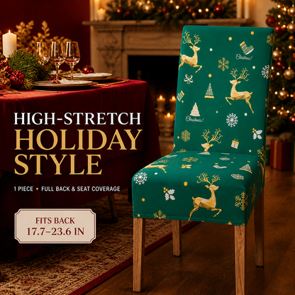 🎄Transform Your Dining Room in Seconds!🪑Christmas High-Stretch Dining Chair Cover