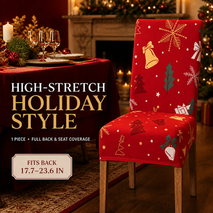 🎄Transform Your Dining Room in Seconds!🪑Christmas High-Stretch Dining Chair Cover