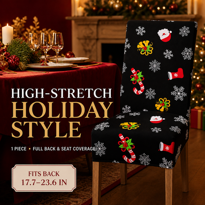 🎄Transform Your Dining Room in Seconds!🪑Christmas High-Stretch Dining Chair Cover