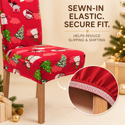 🎄Transform Your Dining Room in Seconds!🪑Christmas High-Stretch Dining Chair Cover