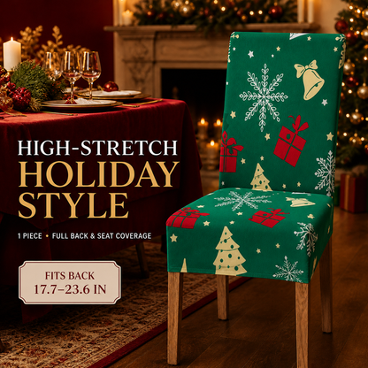 🎄Transform Your Dining Room in Seconds!🪑Christmas High-Stretch Dining Chair Cover