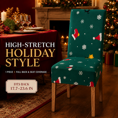 🎄Transform Your Dining Room in Seconds!🪑Christmas High-Stretch Dining Chair Cover
