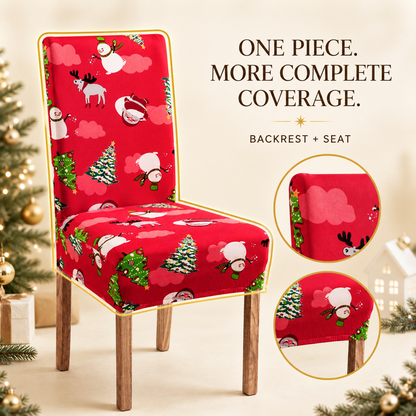 🎄Transform Your Dining Room in Seconds!🪑Christmas High-Stretch Dining Chair Cover