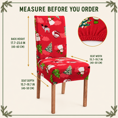 🎄Transform Your Dining Room in Seconds!🪑Christmas High-Stretch Dining Chair Cover