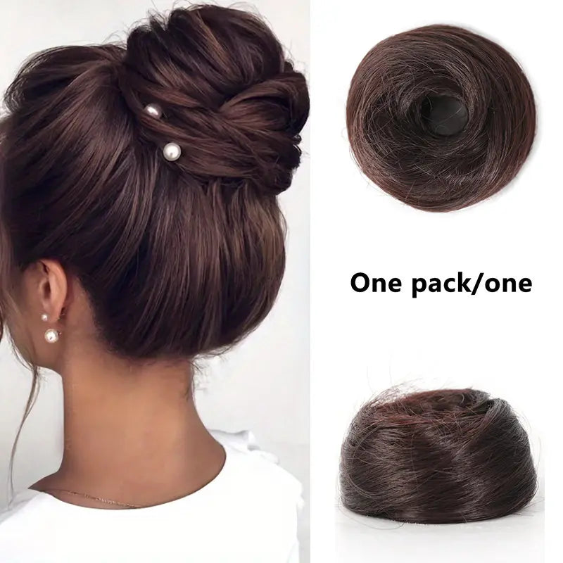 Synthetic Messy Bun Hair Piece for Women, Curly Updo Scrunchie Extension for Instant Volume and a High Crown💇‍♀️