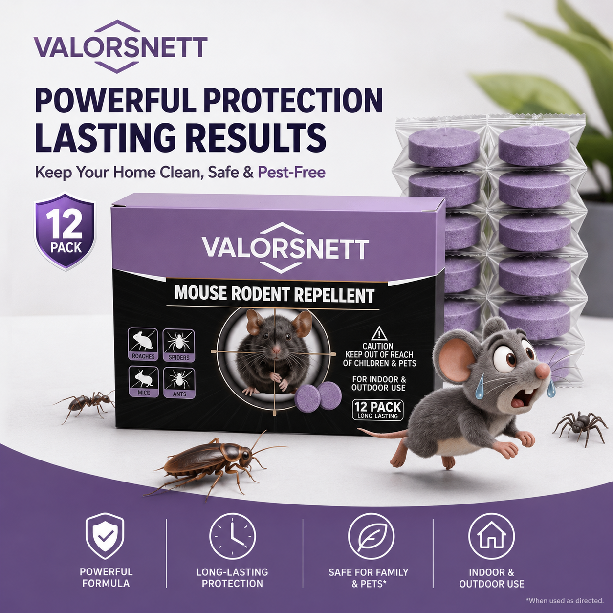 🐭 12-Pack Rodent Repellent Balls – Mouse & Rat Deterrent for Home, Garage & RV