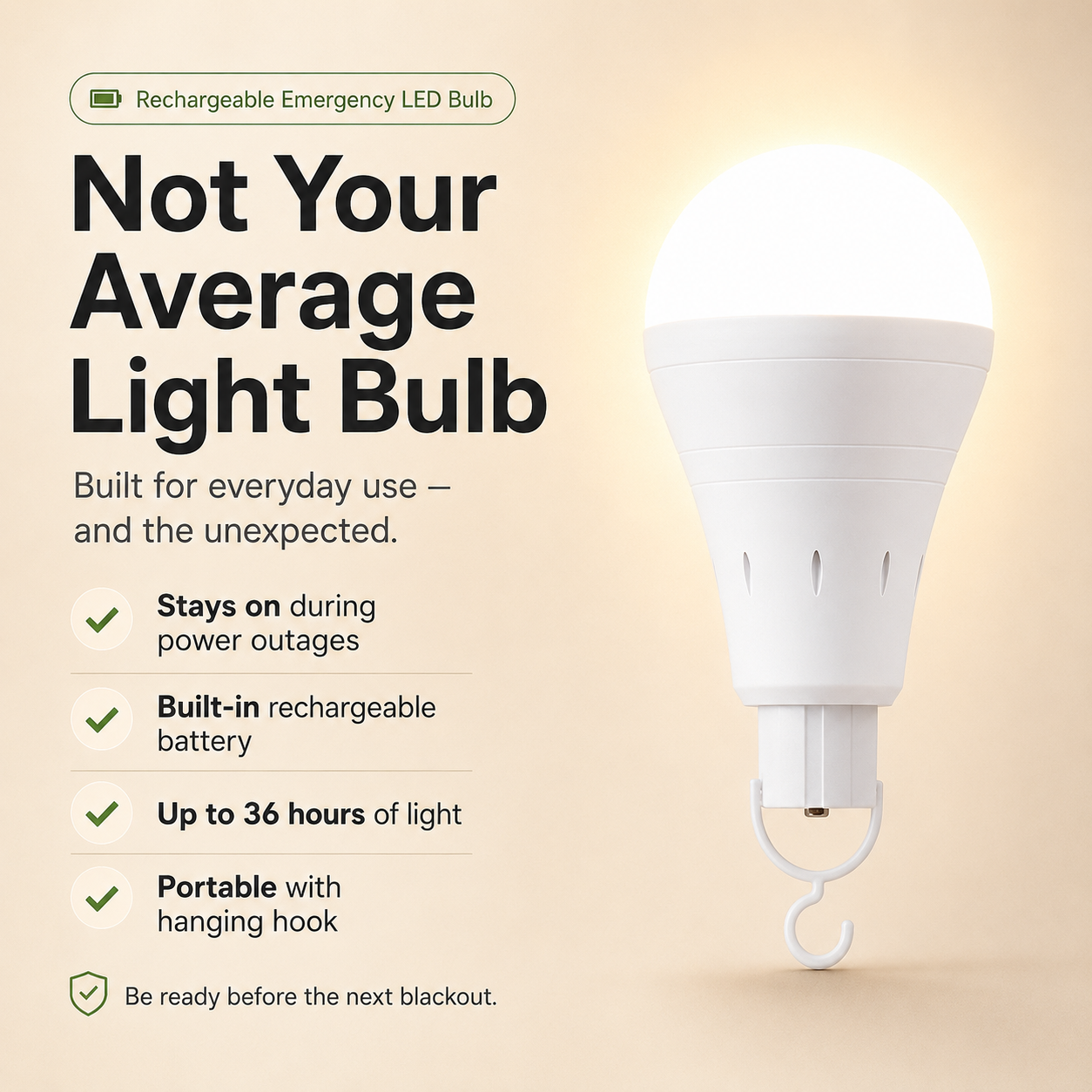 Rechargeable Emergency LED Light Bulbs