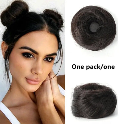 Synthetic Messy Bun Hair Piece for Women, Curly Updo Scrunchie Extension for Instant Volume and a High Crown💇‍♀️
