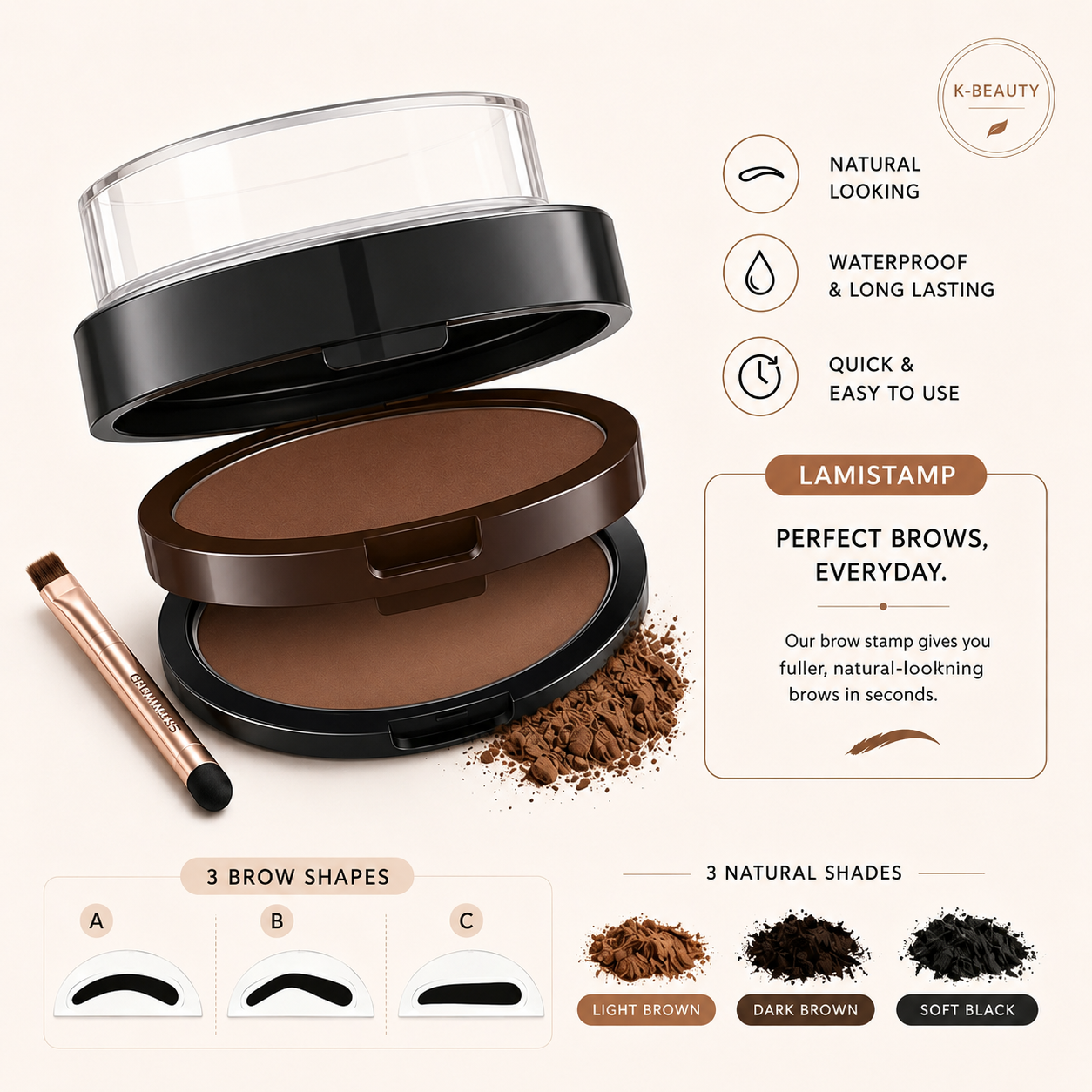 Brow Lamination Stamp – Waterproof & Natural Finish