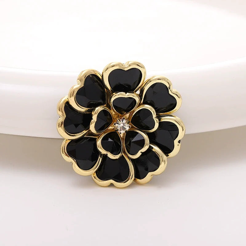 Luxury Crystal Floral Button Covers for Women Blouses