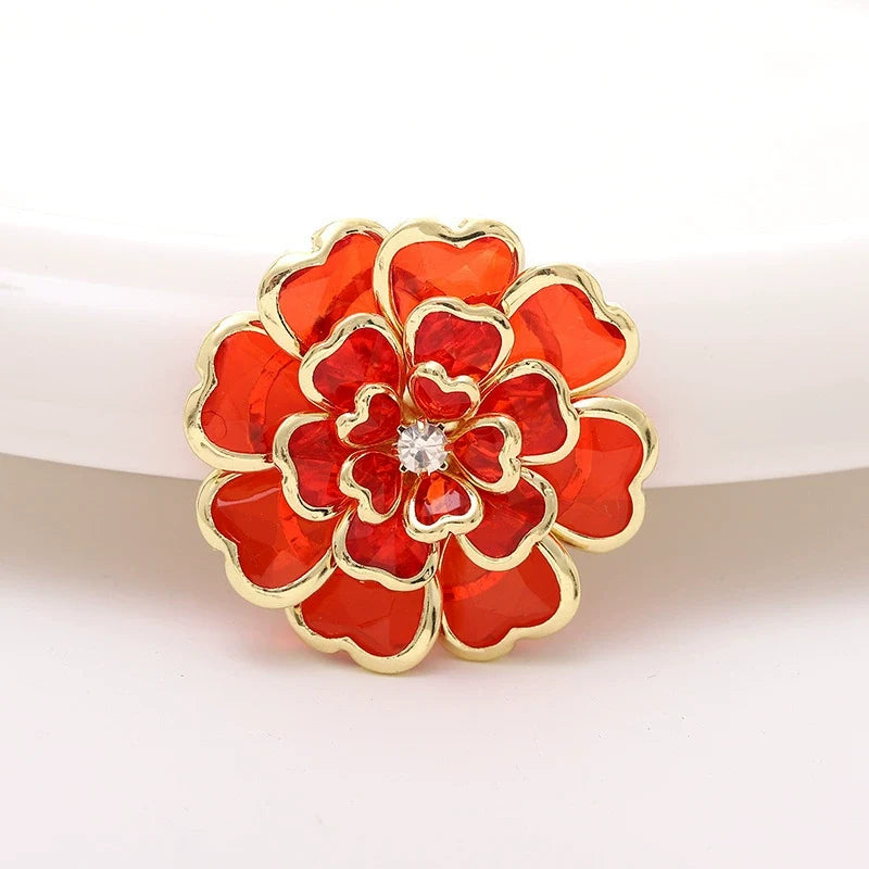 Luxury Crystal Floral Button Covers for Women Blouses
