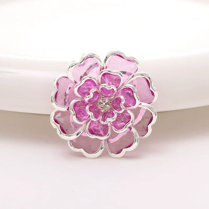 Luxury Crystal Floral Button Covers for Women Blouses